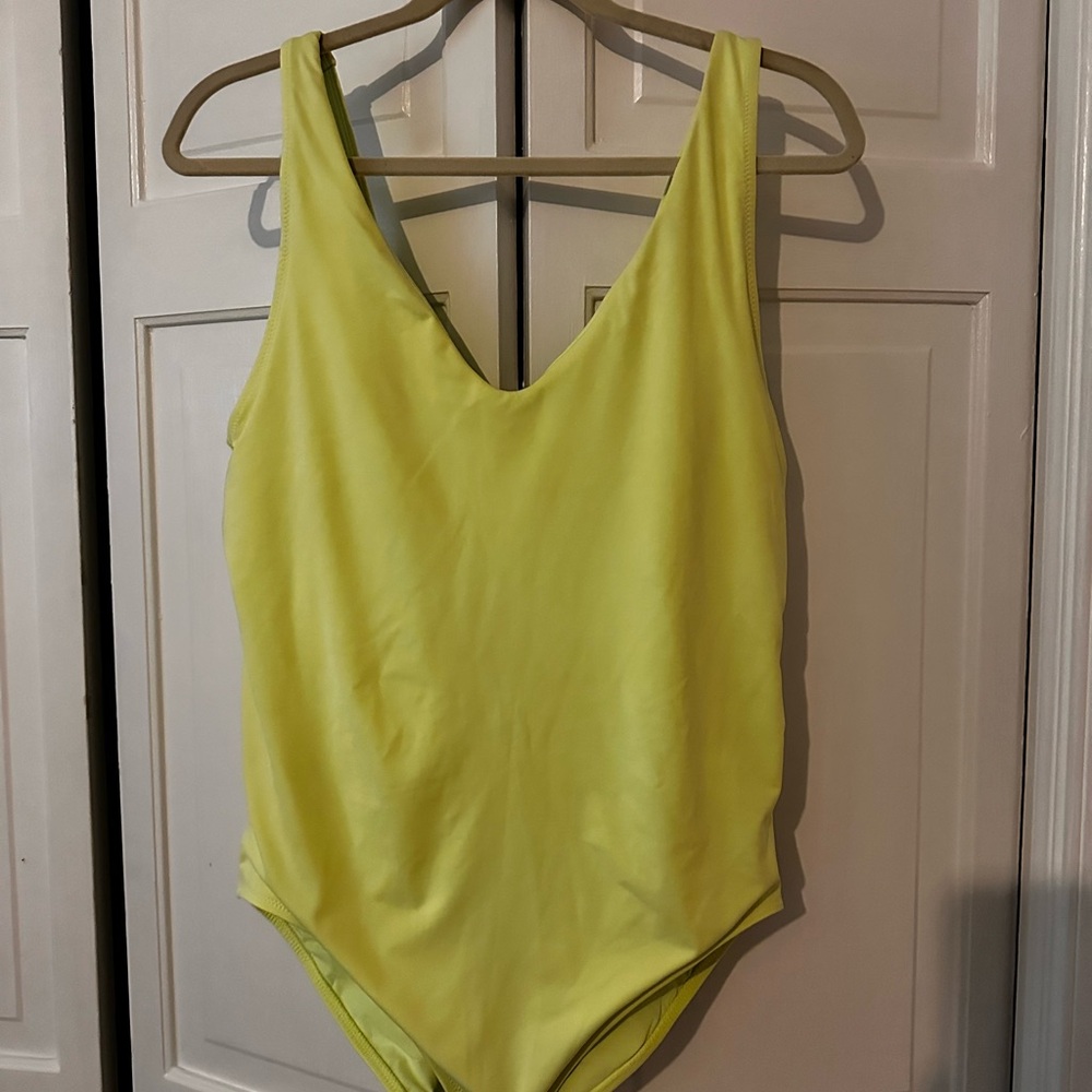 Lime Green Woman’s Athleta One Piece Swimsuit